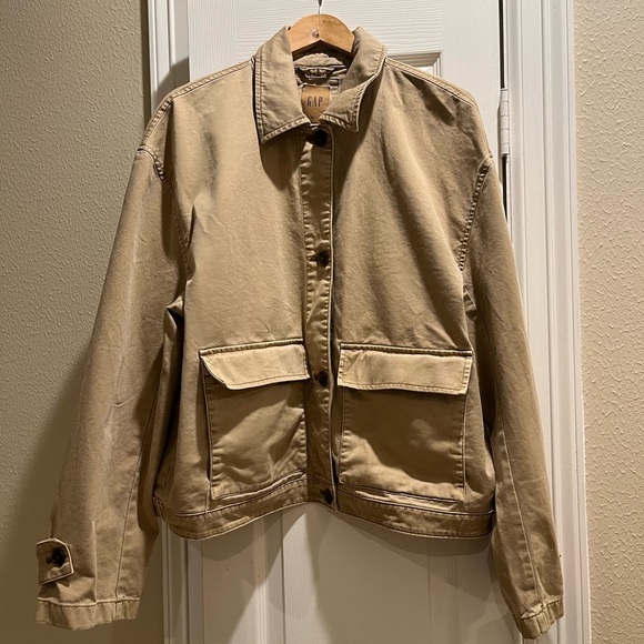 GAP Relaxed Utility Jacket Khaki Size XL Tall‎ - Picture 4 of 12